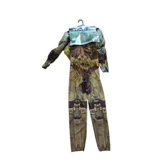 Halo Infinite Master Chief Kids Halloween Muscle Costume Size Large 10-12 NWT - Picture 2 of 7